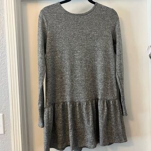 Gray Long Sleeve  Dress